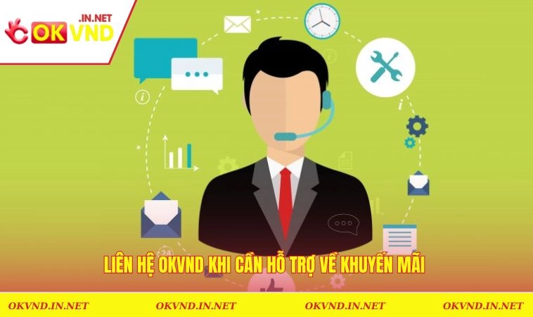 Liên Hệ OKVND 2 Liên lạc với hệ thống khi cần hỗ trợ về khuyến mãi