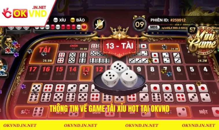 Thông tin về game tài xỉu hot tại OKVND