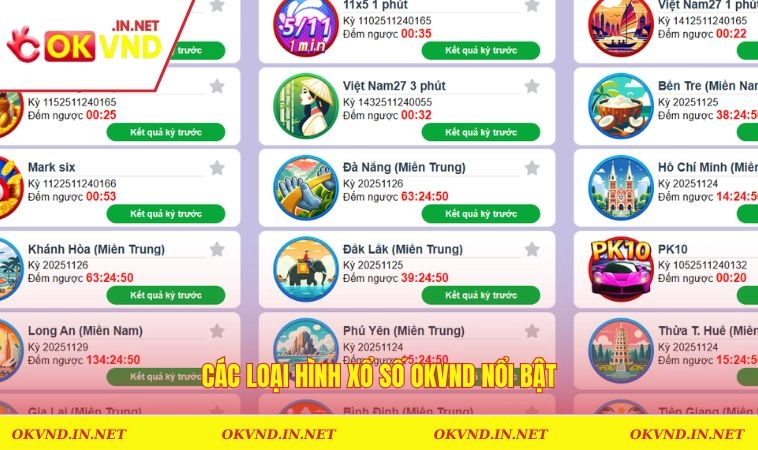 Xổ Số OKVND 3 Các thể loại xổ số OKVND nổi bật
